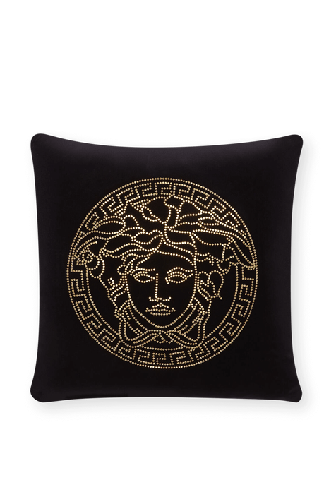 כרית שחורה עם ראש מדוזה בזהב VERSACE