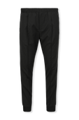 תמונה קידמית של Straight Jogging Trousers in Black