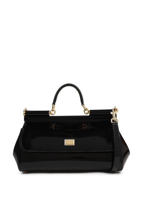 תיק קטן סיציליה מבריק מעור DOLCE & GABBANA