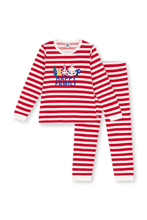 סט פיג'מה קטיפה - גילאי 6-12 שנים PETIT BATEAU