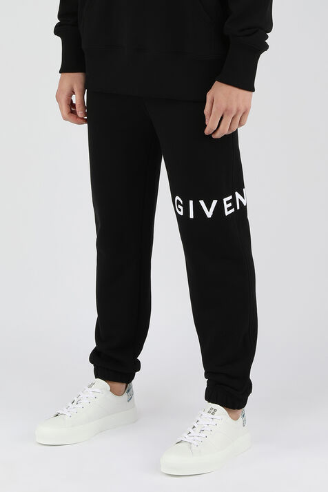 מכנסי סלים ג'וג שחורים עם לוגו GIVENCHY