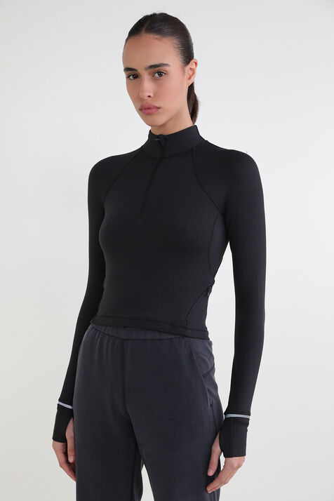 It`s Rulu Ribbed Cropped Half Zip LULULEMON