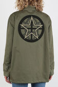 תמונת דוגמן אחורית של Military Logo Jacket in Green