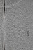 תמונה אחורית של Zip Through Jumper In Grey