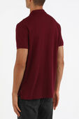 תמונת דוגמן אחורית של Short Sleeve 2 Buttons Polo Shirt in Wine Red