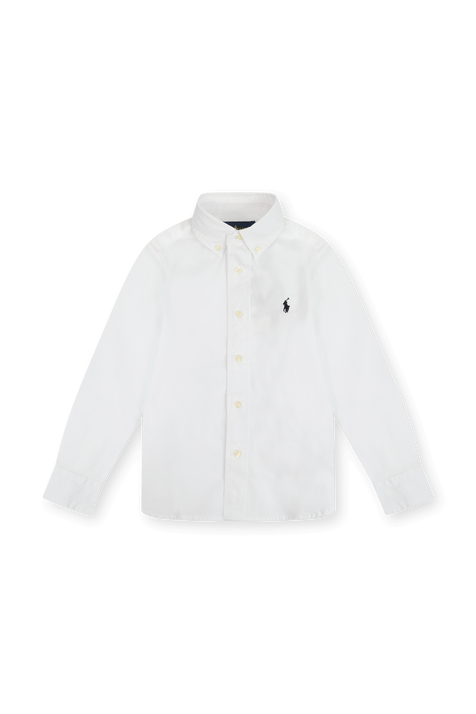 גילאי 5-7 חולצת כפתורים בלבן POLO RALPH LAUREN KIDS