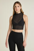 Keyhole Mesh Tank Top תמונת דוגמן קידמית של Keyhole Mesh Tank Top
