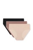 InvisiWear Mid-Rise Bikini Underwear *3 Pack תמונה קידמית של InvisiWear Mid-Rise Bikini Underwear *3 Pack
