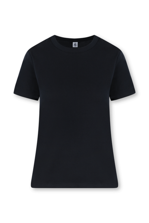 חולצת טי כחולה עם צווארון גבוה PETIT BATEAU