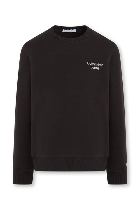 סווטשירט עם צווארון מעוגל - גילאי 4-16 שנים CALVIN KLEIN