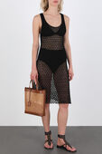 תמונת דוגמן קידמית של FF Woven Strap Sandals in Black