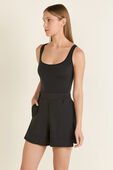 תמונת דוגמן קידמית של Wundermost Nulu Square-Neck Sleeveless Bodysuit