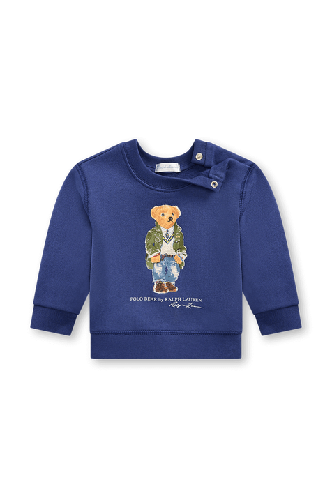 סווטשירט עם צווארון מעוגל - גילאי 3-18 חודשים POLO RALPH LAUREN KIDS