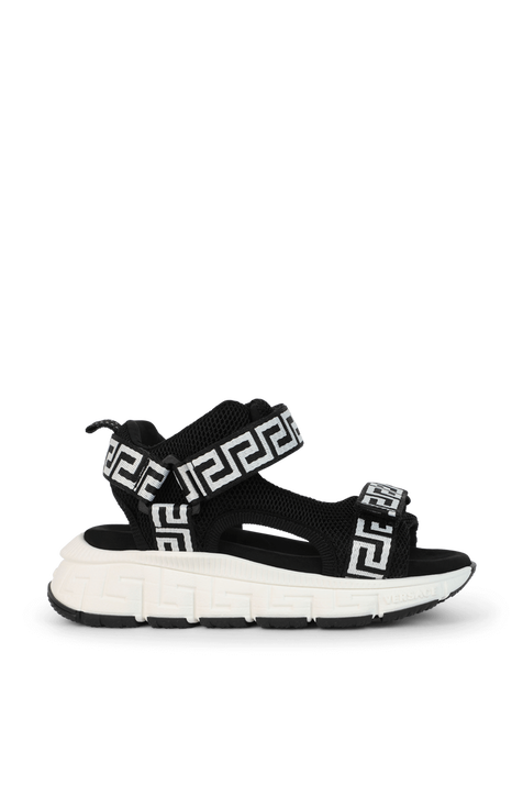 סנדלי רצועות עם הדפס גרקה - מידות 27-29 VERSACE KIDS