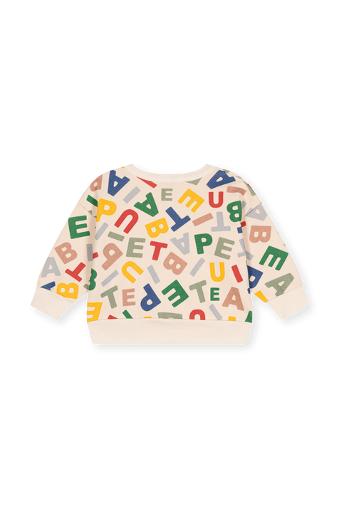 סווטשירט עם צווארון מעוגל - גילאי 3-12 חודשים PETIT BATEAU