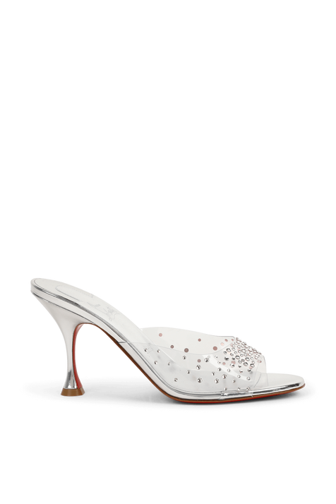 כפכפי עקב פי וי סי שקוף CHRISTIAN LOUBOUTIN