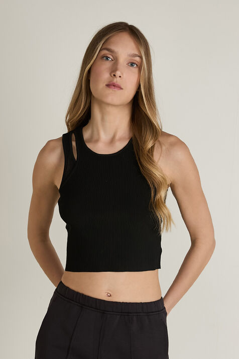 Cut-Out Knit Tank Top