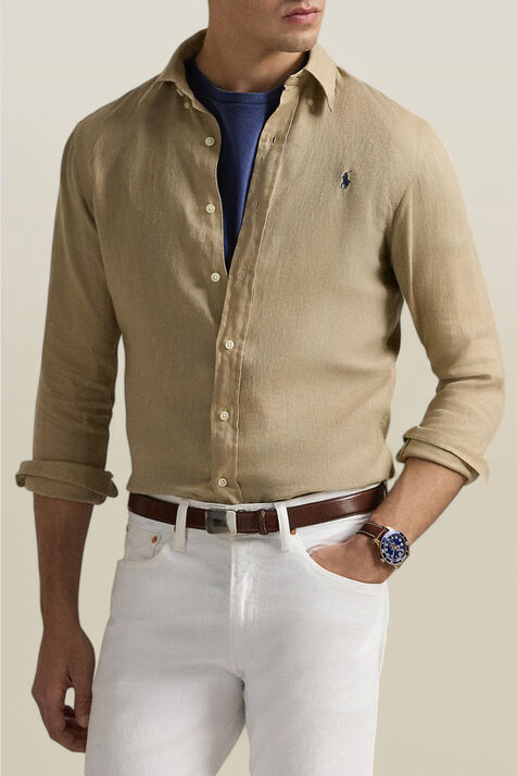 חולצת כפתורים מפשתן POLO RALPH LAUREN