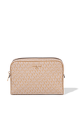 תמונה קידמית של Zip Travel Pouch in Beige