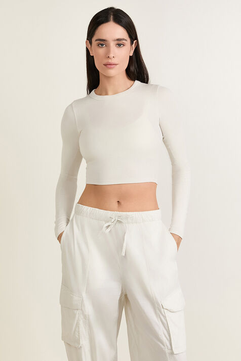 Hold Tight Straight-Hem Cropped Long-Sleeve Shirt LULULEMON