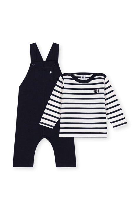 מארז אוברול וחולצת טי - גילאי 3-12 חודשים PETIT BATEAU