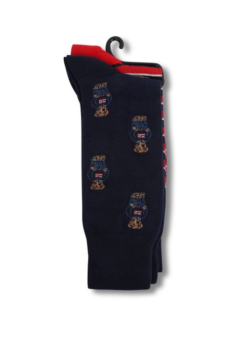 מארז שני זוגות גרביים עם הדפס הדובי POLO RALPH LAUREN