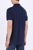 תמונת דוגמן אחורית של Slim Fit Polo Shirt in Navy and Red