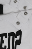 תמונה אחורית של גילאי 3-36 חודשים חולצת לוגו בלבן