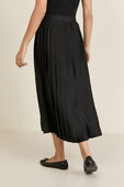 תמונת דוגמן אחורית של Satin Pleated Midi Skirt