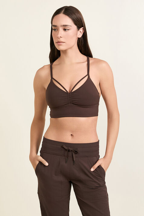 Nulu Strappy V-Neck Yoga Bra, A/B Cup