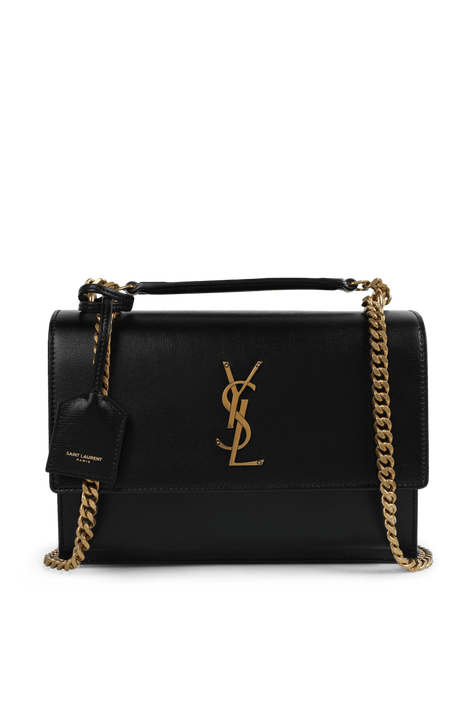 תיק סאנסט מעור עם שרשרת זהובה SAINT LAURENT