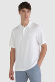 Snap Front Performance Shoer Sleeve Polo תמונת דוגמן קידמית של Snap Front Performance Shoer Sleeve Polo