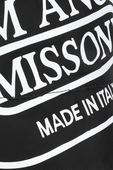 תמונת תקריב של Palm Angels X Missoni Bucket Hat Logo in Black 