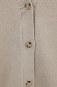תמונה אחורית של Pure Cashmere Cardigan in Beige
