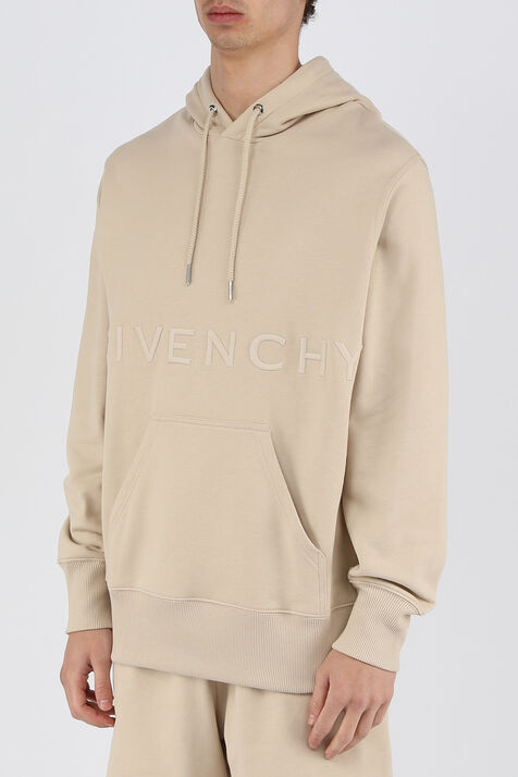 סווטשירט קפוצ'ון בז' עם לוגו GIVENCHY