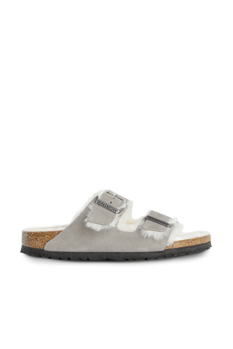סנדלי אריזונה שרלינג מזמש אפור BIRKENSTOCK