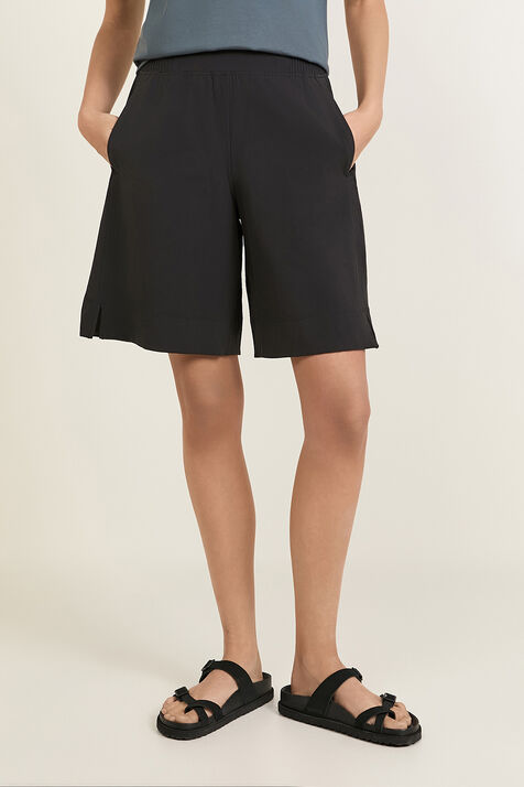 Stretch Woven High-Rise Bermuda Short 9''