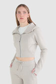תמונת דוגמן קידמית של Scuba Full-Zip Cropped Hoodie