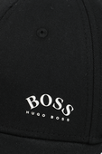 תמונת תקריב של Logo Print Baseball Cap in Black