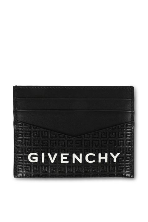ארנק כרטיסים לוגומאני מעור שחור GIVENCHY