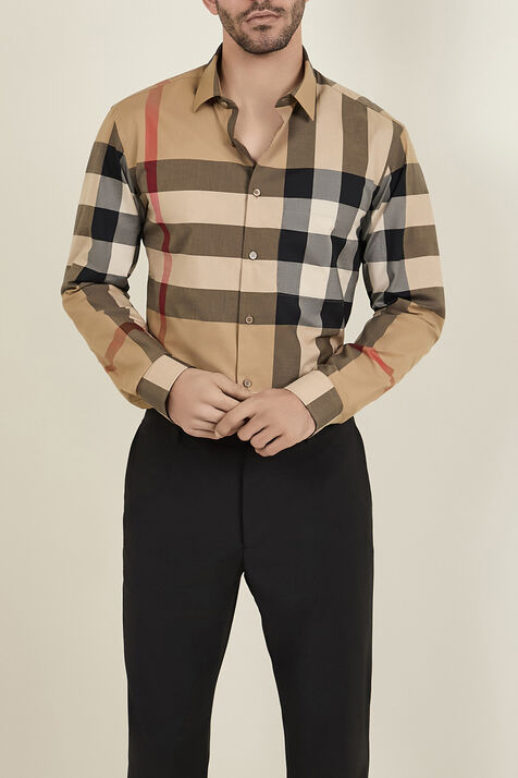 חולצת כפתורים סלים פיט BURBERRY