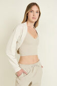 תמונת דוגמן קידמית של French Terry Long-Sleeve Shrug