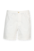תמונה קידמית של Cotton Flat Shorts in White