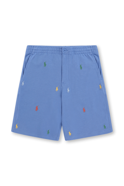 גילאי 2-4 מכנסיים קצרים לוגומאניים מכותנה POLO RALPH LAUREN KIDS