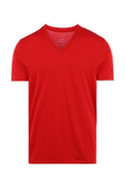 תמונה קידמית של V neck tee in Red