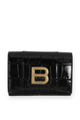 תמונה קידמית של Hourglass Mini Wallet in Black