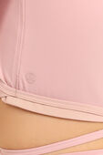 תמונת תקריב דוגמן של NULU LONG-SLEEVE CROPPED WRAP