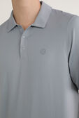 תמונת תקריב דוגמן של Snap Front Performance Shoer Sleeve Polo