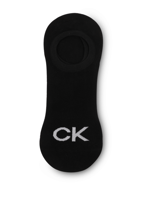 שני זוגות גרבי נו שואו בשחור עם לוגו CALVIN KLEIN