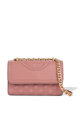 תמונה קידמית של Fleming Small Convertible Shoulder Bag in Beige Pink Magnolia